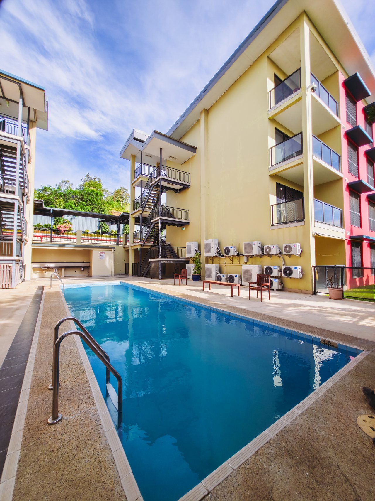 Family Transit Home Apartment Complex and Courtyard in Port Moresby